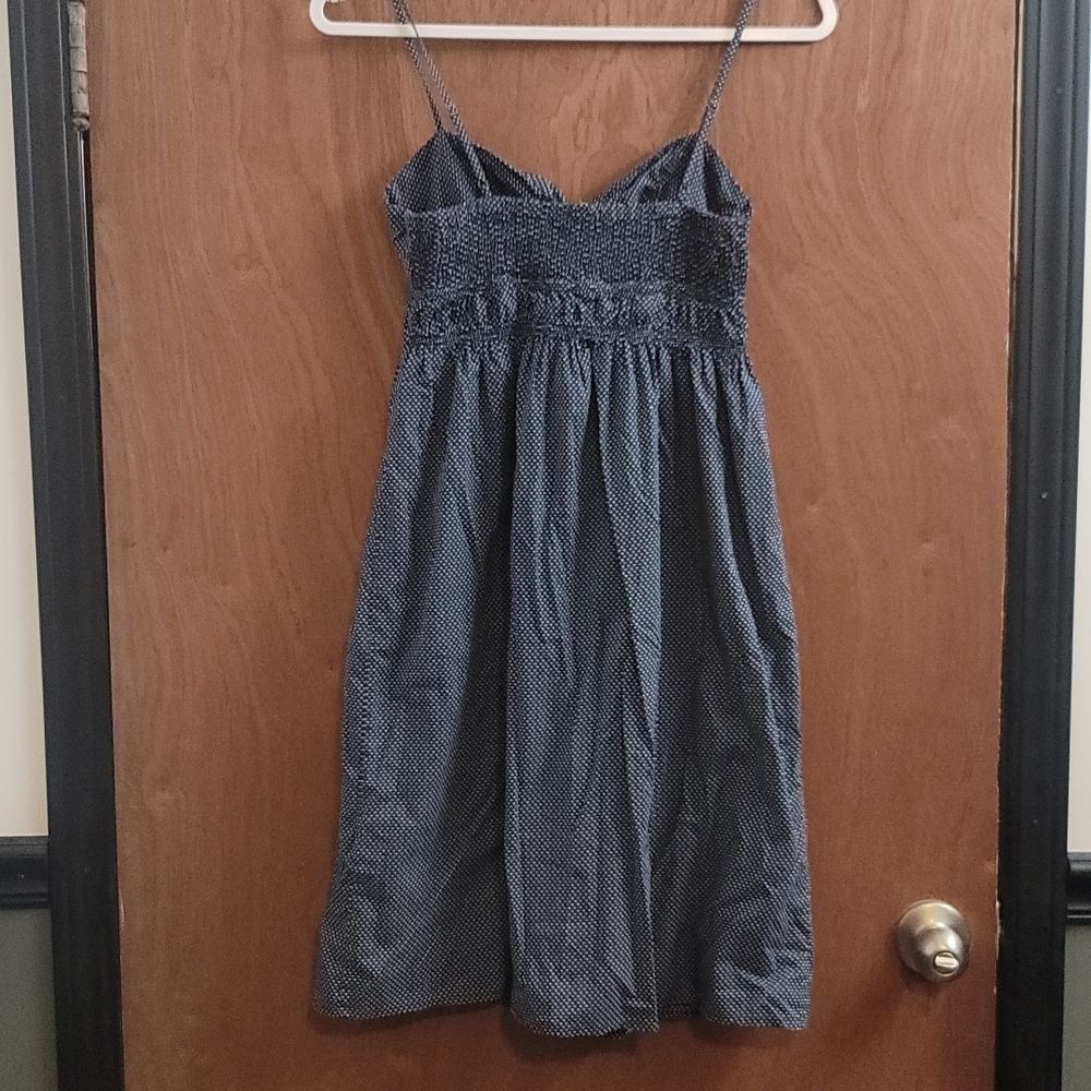 women's navy blue and white j crew spaghetti straps dress. Size small. - Picture 5 of 6